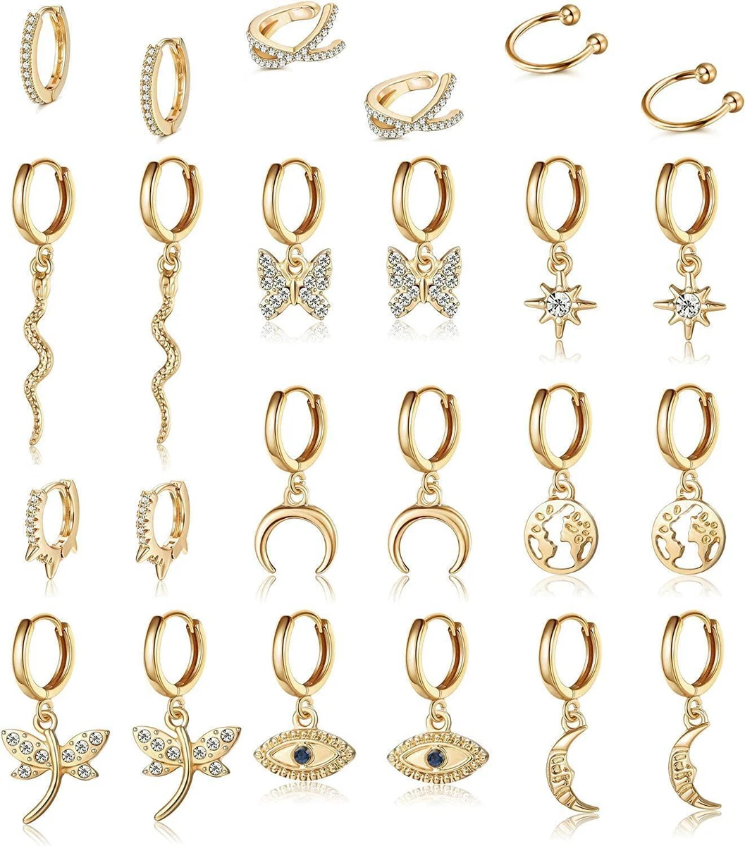 Update 157+ charm hoop earrings set best seven.edu.vn