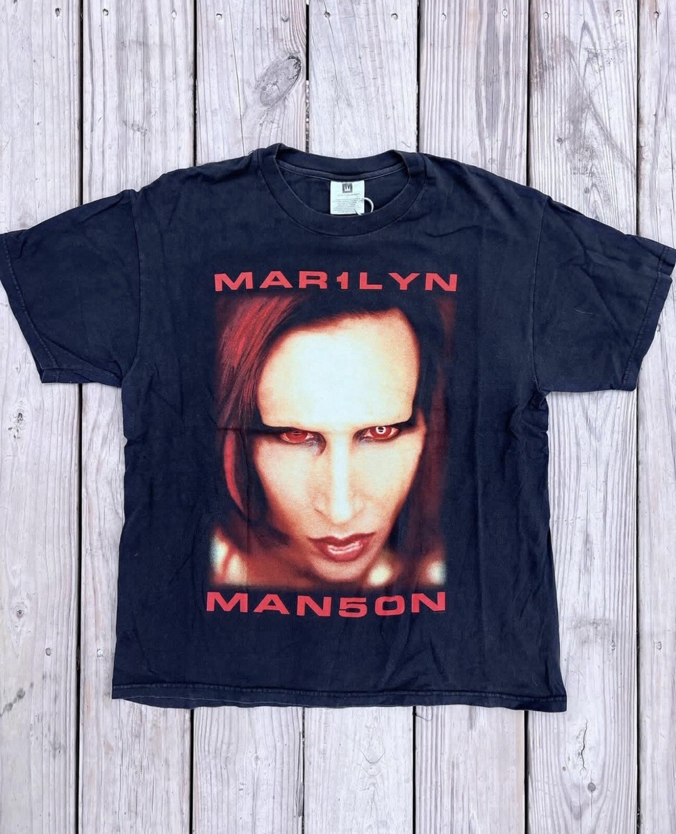 VTG Winterland Marilyn Manson Bigger Than Satan Black T Shirt Size