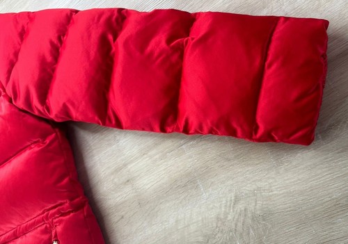Polo Ralph Lauren Womens Jacket Red L Satin Down Puffer Lipstick Winter $295 - Picture 8 of 10