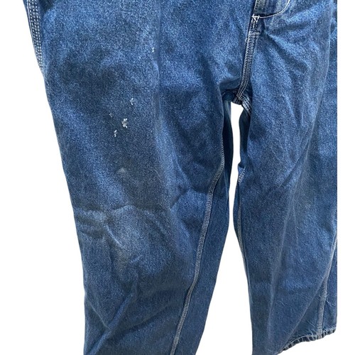 Tute Rural King da Uomo 42x30 Jean Denim Blu Falegname Bavaglini Lavoro Rk Marca Fattoria - Foto 4 di 10