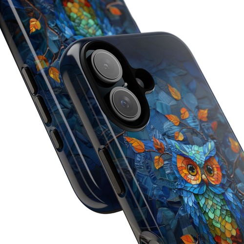 Blue Owl Bird Stained Glass Phone Case for iPhone, Samsung Galaxy, Pixel - 第 27/119 張圖片