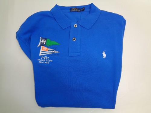 Polo Ralph Lauren Size XL PRL YACHT CLUB FLAG Blue Cotton Polo Shirt New Mens - Picture 10 of 12