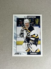 1992-93 Score Boston Bruins Hockey #142 Bob Carpenter