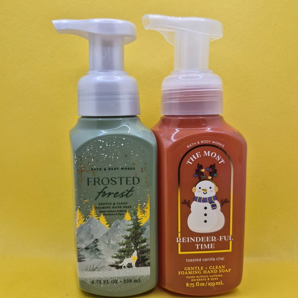 2 BATH & BODY WORKS FROSTED FOREST & THE MOST  CLEAN FOAMING HAND SOAP 8.75  OZ - Image 2 of 4