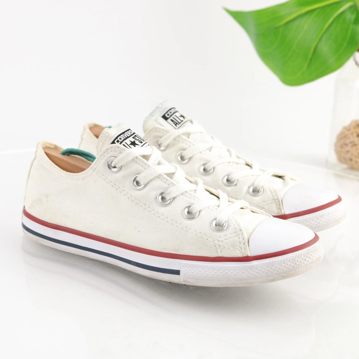 Analist Kliniek Transformator Converse Chuck Taylor Women&#039;s Lean OX Sneaker Size 5.5 White Canvas  Low Top Shoe | eBay