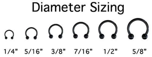 Hufeisen Brustwarzenohr 14 Stärke 1/2" 5 mm Kugeln Acryl blau * - Bild 2 von 4
