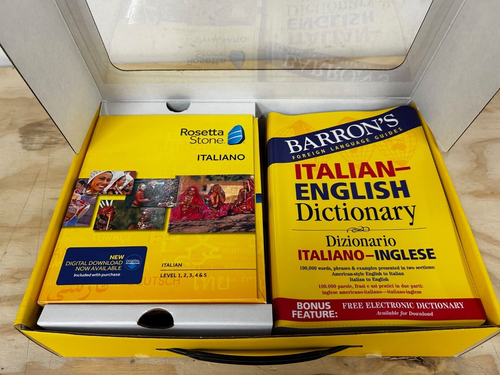 Rosetta Stone ITALIANO Level 1-5 Set with Grammar, Dictionary, unused - Picture 2 of 5