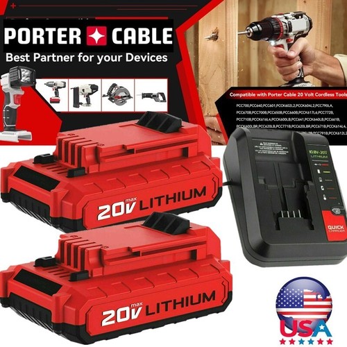 8.0Ah 20Volt Lithium Battery or Charger for PORTER CABLE 20V Max PCC680L PCC685L - Picture 20 of 23
