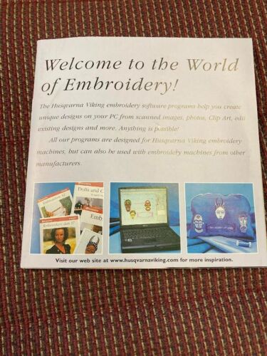Husqvarna Viking Embroidery Software For Your Embroidery Machine Demo CD Inside - Picture 2 of 2