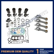 Overhaul Rebuild Kit+4pcs Connecting Rod for Yanmar 4TNV94 Engine