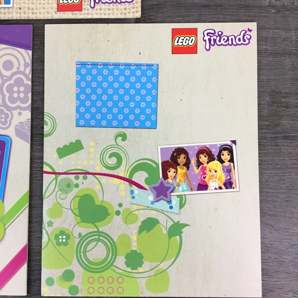 Lego Friends 2 Bolsillos Portafolio Carpeta 12" x 9" Lote De 3 Nuevo Foto 3 de 4