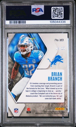 2023 Phoenix Brian Branch Red Pandora /10 - PSA 10 Gem Mint POP 1 - Bild 2 von 2