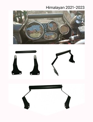 GPS Phone Stand Mount Black Power Coated Fit For Royal Enfield BS6 Himalayan