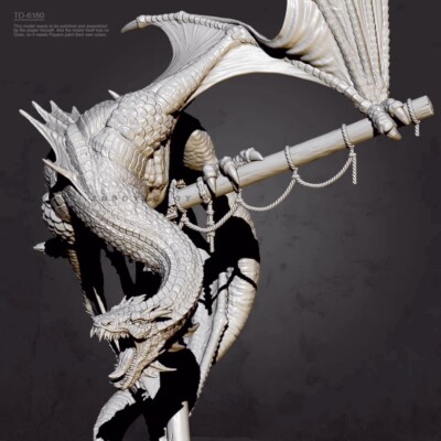 150mm resin figure model Fantasy Monster Sea Dragon 3D Printing Unassembled