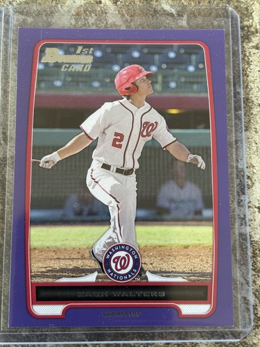 2012 Bowman Purple #BP41 Zach Walters Nationals Parallel Rookie Baseball Card