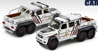EraCAR 1/64 メルセデス AMG G63 AMG6X6 Mercedes Benz G63 AMG 6x6 Pickup Truck Blue 1:64 Model Car