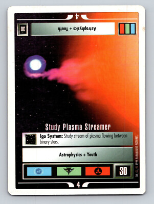 Star Trek CCG TCG Study Plasma Streamer Card White Border STNG TNG