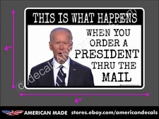 TRUMP 2024 STICKER MAIL ORDER BIDEN ANTI DEMOCRAT MAGA DECAL
