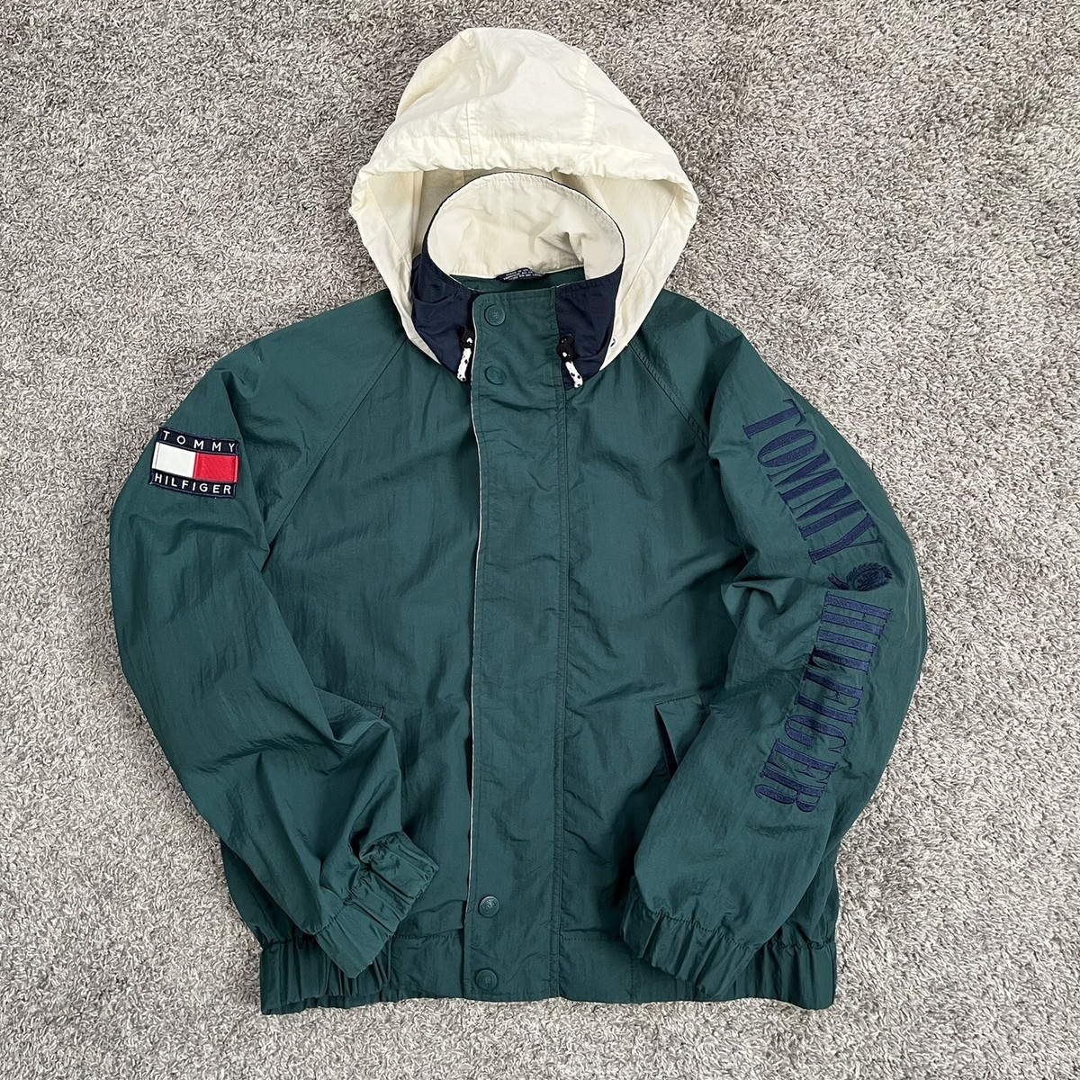 🔴Tommy Hilfiger Jacket Size Small Spellout Vintage 90's