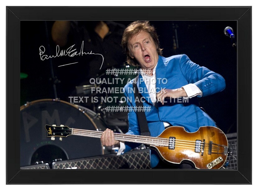 Paul McCartney 直筆サイン入り写真 PAUL MCCARTNEY SIGNED PRINTED PHOTO PRINT FRAMED OPTION AUTOGRAPH
