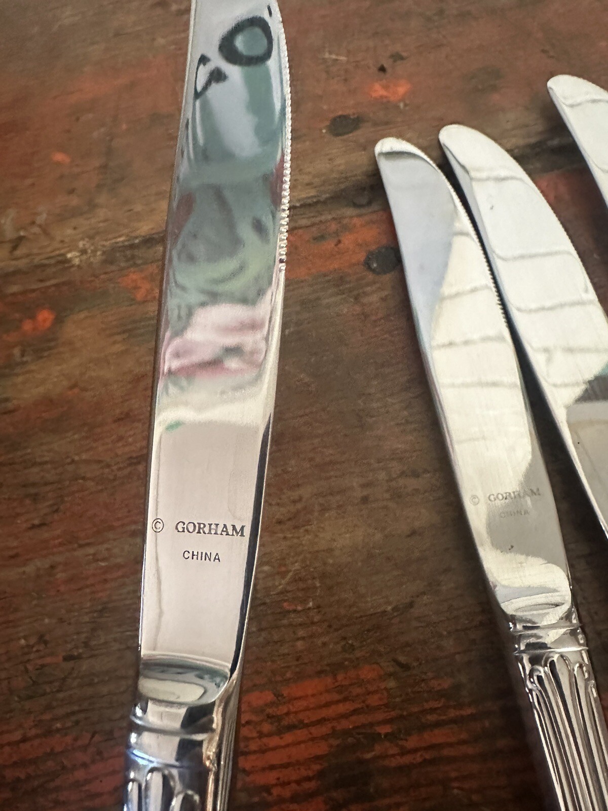 6 Gorham GRANDE QUINTETTE 18/8 Stainless Steel Dinner Knives 9 1/8