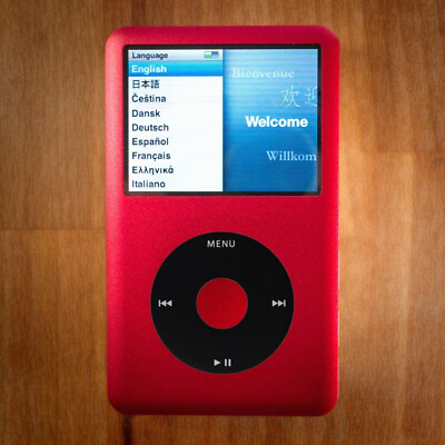 Apple iPod Classic 7. Generation 7G Rot Schwarz 1TB MP3 Player HÄNDLER GARANTIE
