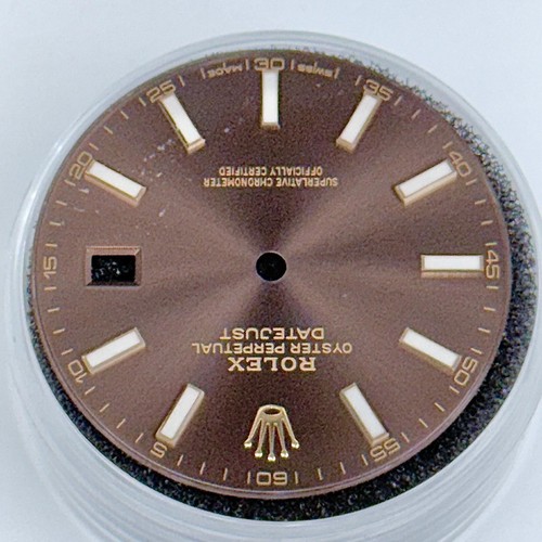 ROLEX ORIGINALE DATEJUST 40 MM QUADRANTE MARRONE CORONA ORO ROSA PER #126300 - Foto 5 di 7