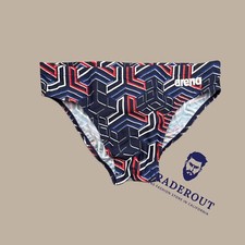 Arena men red white blue Kikko pro Swim Brief bikini swimwear swimsuit 34 36 38