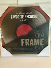 NEW Silver Vinyl Record Album Glass Frame 12 x 12 LPs Wall Display Sealed NEW 