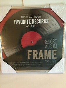BRAND NEW Silver Vinyl Record Album Glass Frame 12 x 12 LPs Wall Display Sealed