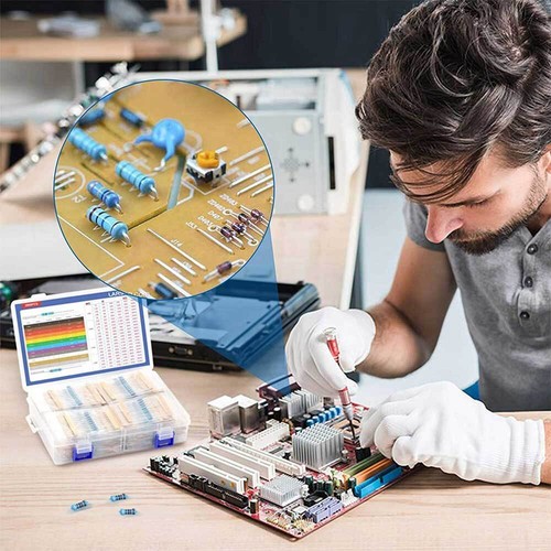 2600pcs Resistors Assortment Kit 130 Values 1-10M 1/4W 1% Metal Film Set Pack - Picture 12 of 12