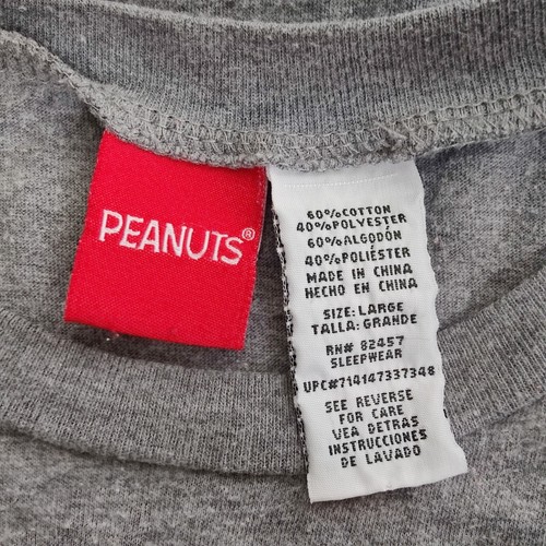 Peanuts Gang Christmas Holiday womens Large Gray Short Sleeve - Picture 4 of 5