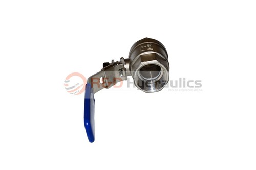 Ball Valve | Full Port | 1" NPT Threads | 2 Piece | Stainless Steel - Picture 2 of 3