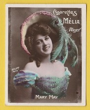 Cigarettes Melia Algeria Tobacco Card Tirage K - Mary May Girl in Feathered Hat