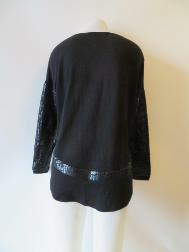 WOMENS GENERATION LOVE BLACK 'FRENCH TERRY' PULLOVER SWEATER XS/S * - Picture 6 of 7
