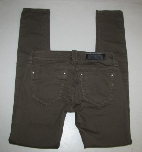 Womens Miss Me Signature Skinny Stretch Jeans. Size 26 Army Green. 31" Inseam. - Picture 3 of 4