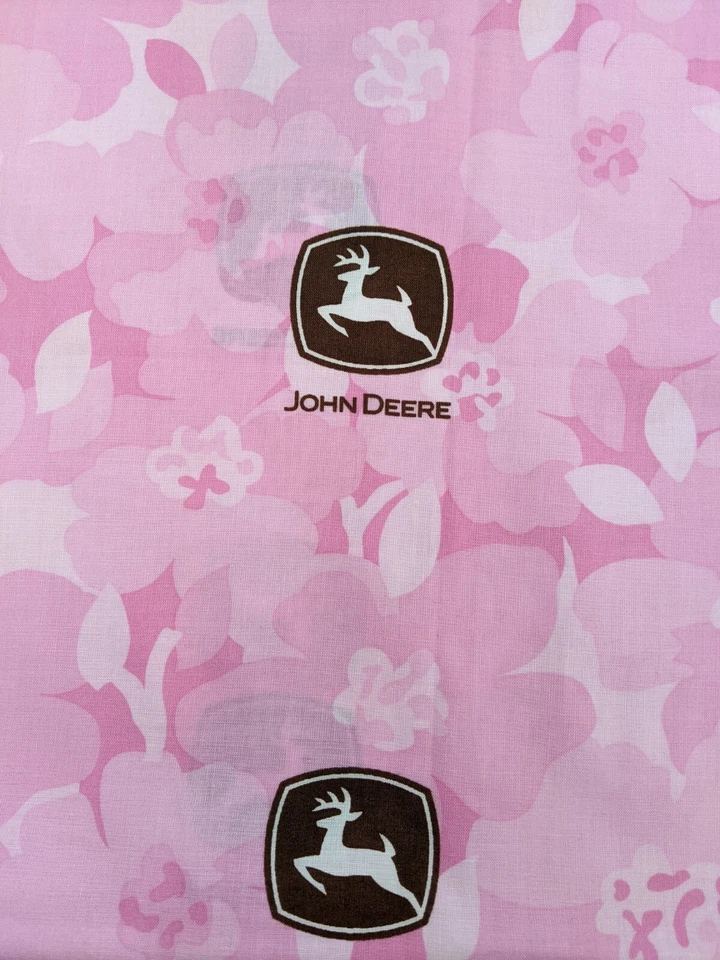 Pink John Deere Fabric - Image 3 of 3