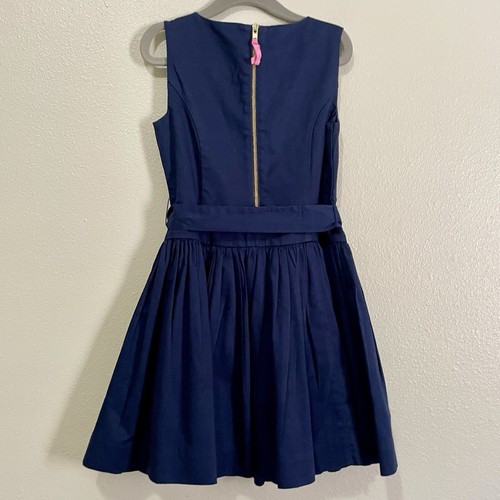 Classic J. Crew Blue Crewcuts Girls' Tie-Waist Dress Sz 5 Girls Preppy - Picture 6 of 8