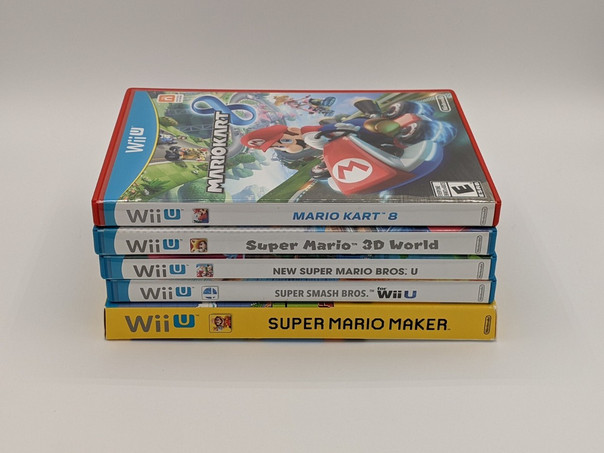 Wii U Game Lot Super Mario Bros U Smash Bros 3D World Mario