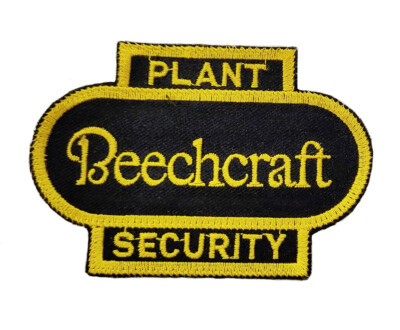 Beechcraft Plant Security Embroidered Patch, Beech Aircraft, Aviation  PAT-0140