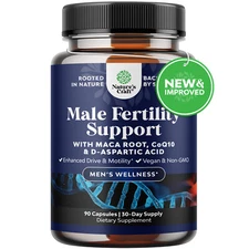 Pre Conception Male Fertility Supplement with CoQ10 Maca Root Methyl Folate 90ct