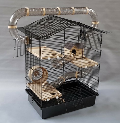 Extra großer Hamsterkäfig kleine Rattenmauskäfige mit Zubehör und Wasserflasche - Bild 8 von 12