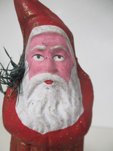 Old Germany 8 3/4 Inch Christmas Belsnickle w Red Coat - Picture 2 of 6