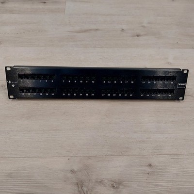 Siemon HD6-48 48-Port Cat6 Universal Network Patch Panel Flat 2U Black