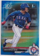 2017 Bowman Chrome Blue Ref. #BDC-74 Christopher Seise FB 120/150 Texas Rangers