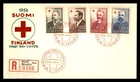 Mayfairstamps Finland FDC 1956 Registered Helsinki Red Cross First Day Cover aax