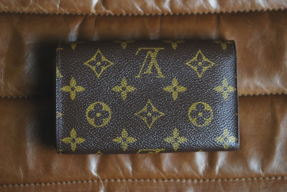 Cartera de mujer Louis Vuitton monograma doble pliegue longitud media (hecha en Estados Unidos) #SD0022 Foto 3 de 4