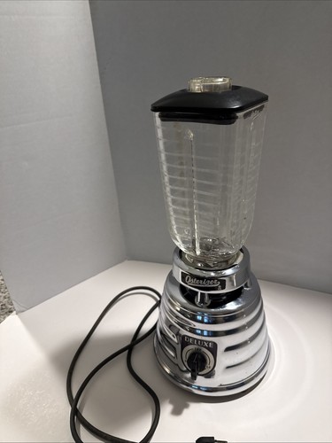 Vintage 1950's Osterizer Deluxe Beehive Blender Chrome Glass Jar Model 403