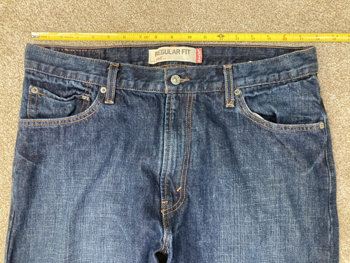 Levi's Jeans 505 Mens 36x30 True 36x27 Blue Denim Straight Leg Casual - Picture 3 of 14