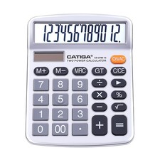 Calculatrice de bureau CATIGA 12 chiffres avec grand écran LCD, zzzz-s, argent